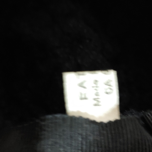 Vintage Eaton Trilby Black with Gold Cord Chenille Hat - Picture 7 of 11